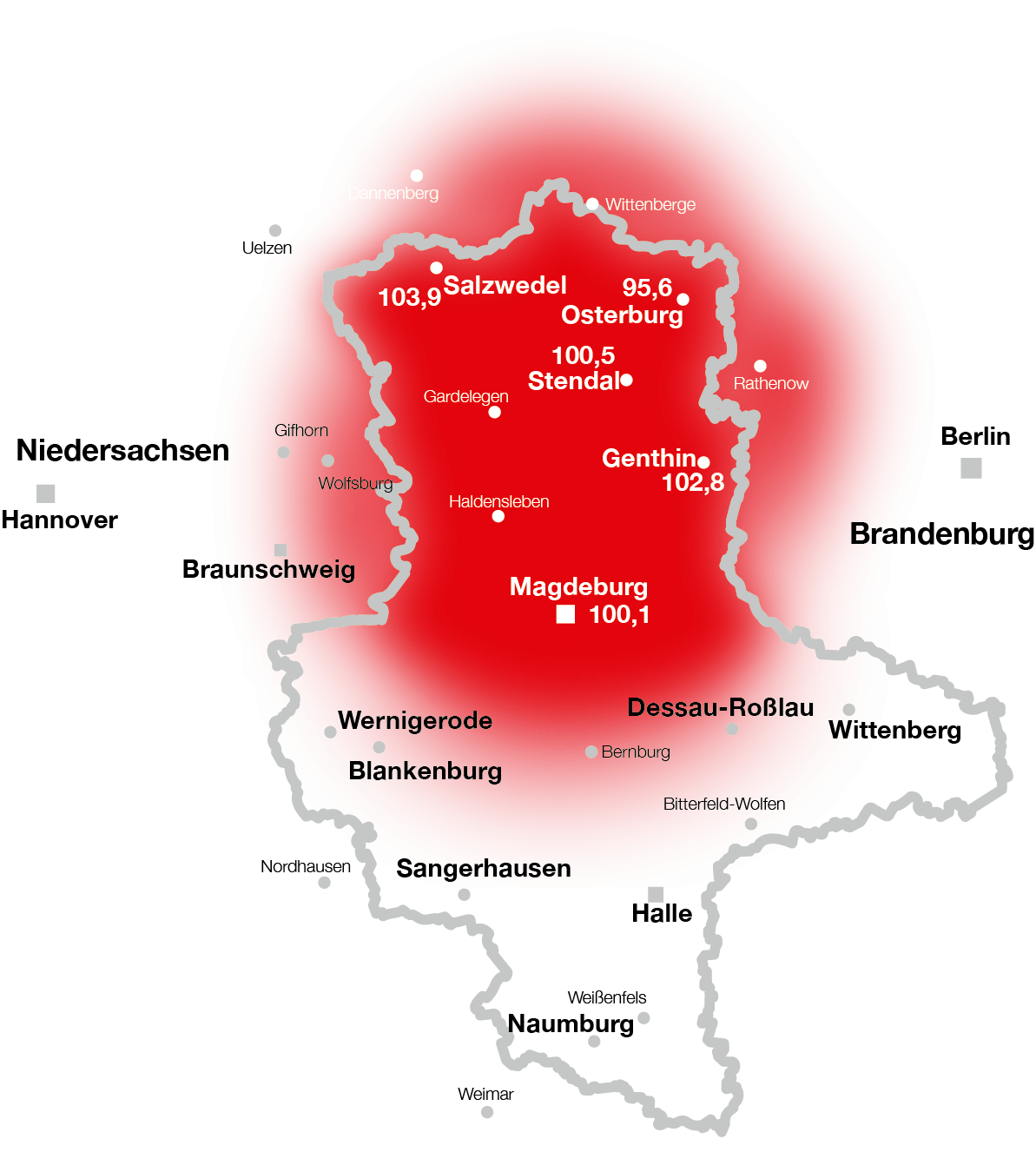 regionalisiertes Teilsendegebiet Magdeburg/Altmark